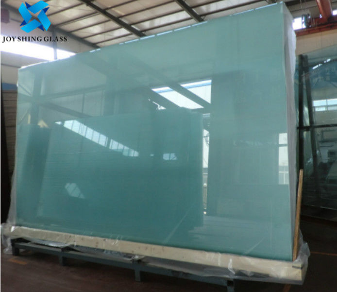 Flat / Curved Laminated Safety Glass , Clear White Double Glazing Toughened Glass