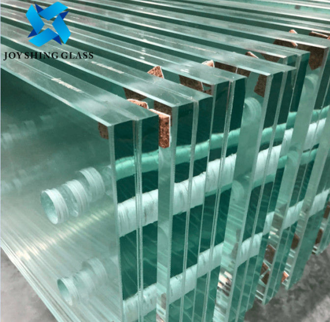Dining Table Tempered Laminated Glass Sheets 6.38mm-100mm Stainless Steel Frame