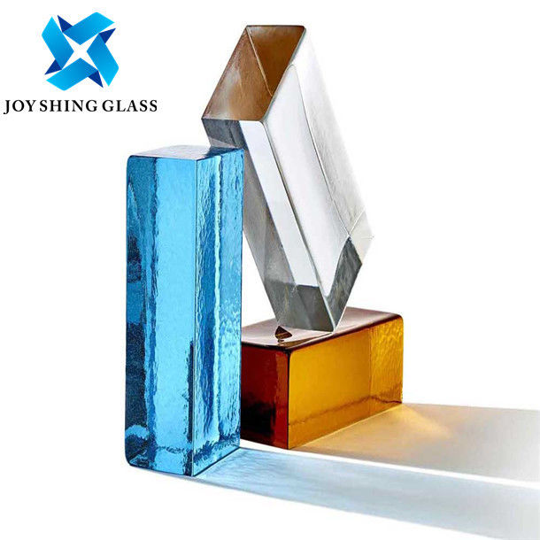 Decoration Solid Glass Brick , Hot Melt Clear Glass Bricks Blocks