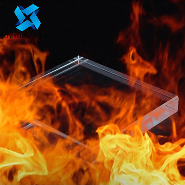 Clear Fireproof Tempered Glass / Fire Rated Toughened Glass CCC Approved