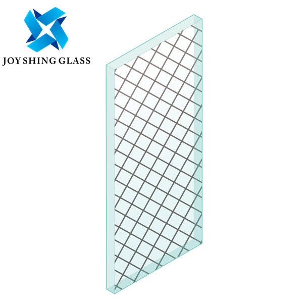 Decoration Laminated Wired Glass , Custom Acid Etched Toughened Glass