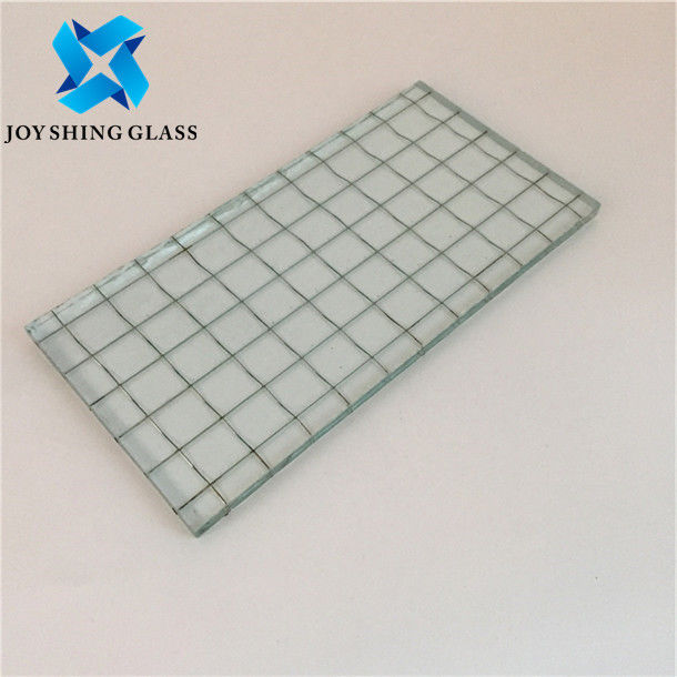 Fabric Wire Mesh Laminated Glass 3mm - 19mm Safety Tempered Art Glass