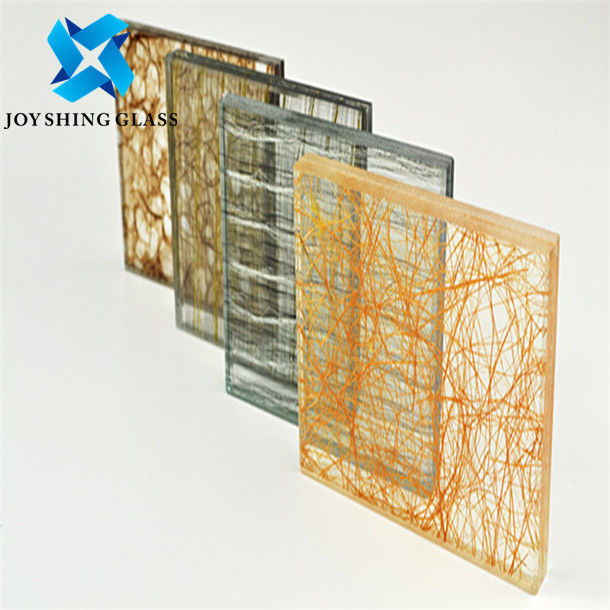 Decoration Laminated Wired Glass , Custom Acid Etched Toughened Glass