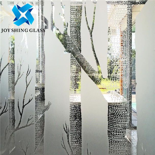 Clear Acid Etched Glass Thickness Color Size Pattern Shape Customization