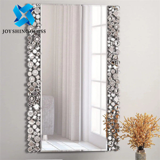 Decorative Vanity Silver Mirror Glass Customized Size OEM / ODM Accept