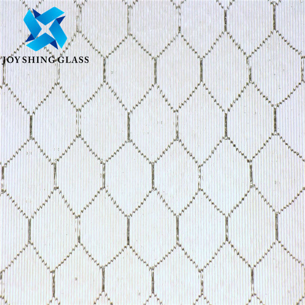 Flat Laminated Clear Glass , Wire Reinforced Safety Glass for Window