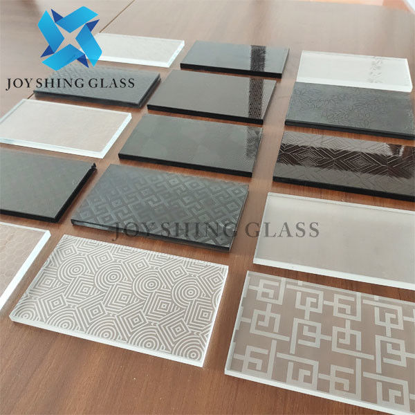 Clear Tempered Acid Etched Glass 10mm 12mm Frosted Window Glass For Building