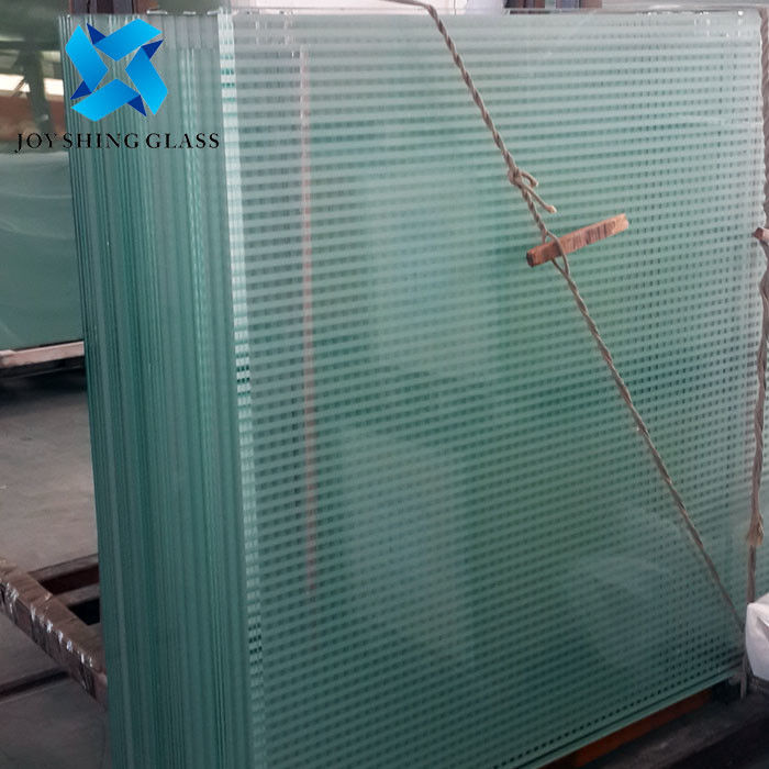 PVB Laminated Glass Panels With Ceramic Fritted Glaze Stripes