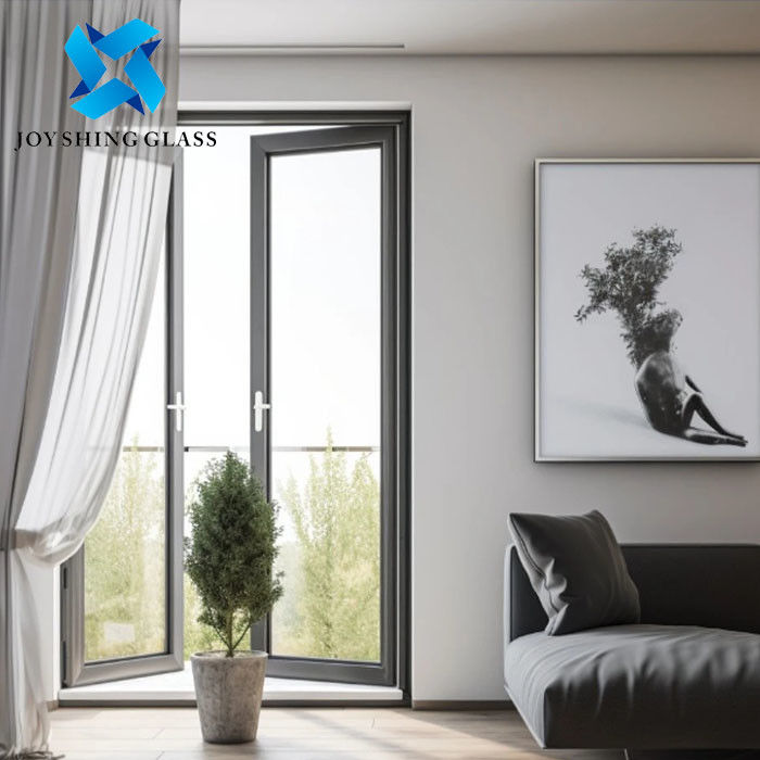 Single Glazing Aluminum Swing Doors With Stainless Steel Mesh Aluminum Glass Doors