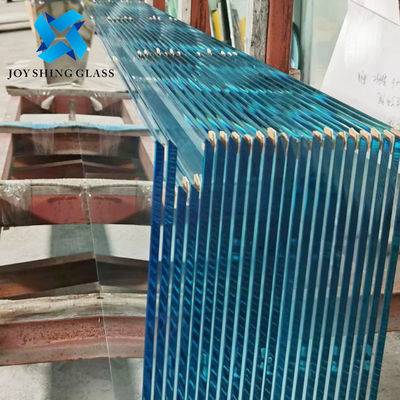 F - Blue Tempered Heat Soaked Glass 12mm Tinted Safety Toughened Glass